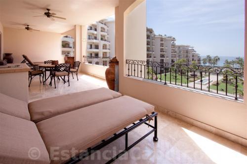 Large private balcony with ocean view