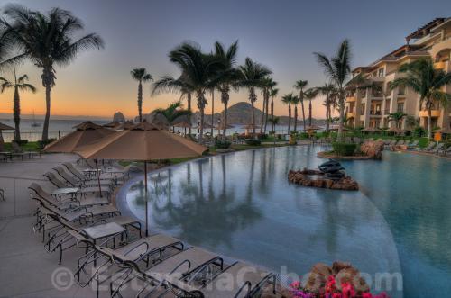 Luxury pool with view of Land's End