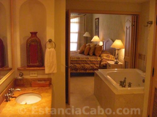 Master bedroom suite with private jacuzzi tub